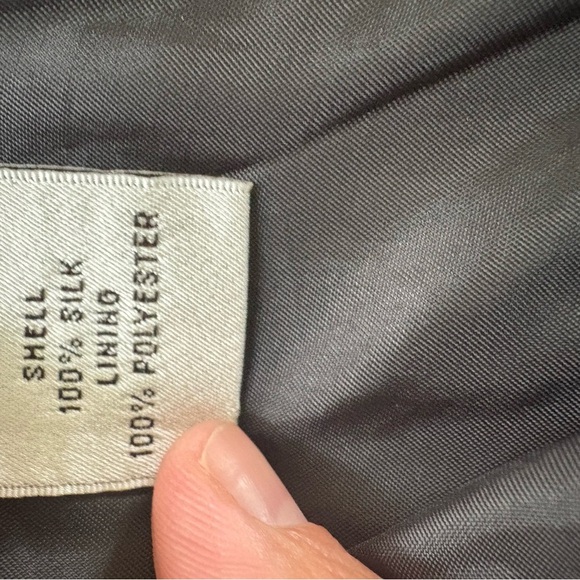 Vintage Silk Dark Floral Skirt Talbots 12W  100% Silk - Picture 7 of 7